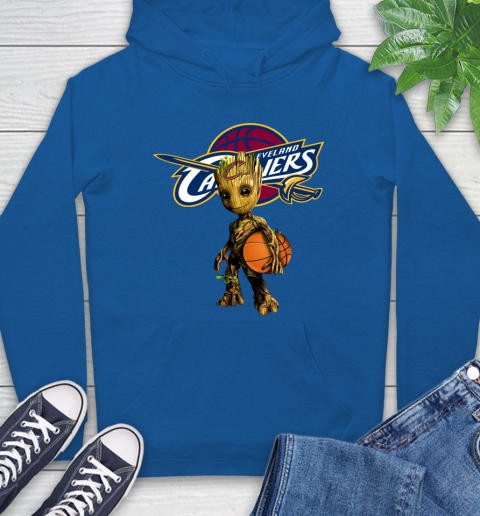 Cleveland Cavaliers NBA Basketball Groot Marvel Guardians Of The Galaxy Hoodie 9