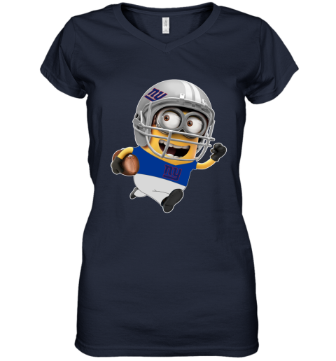 NFL New York Giants Minions Disney Football Sports Women's V-Neck