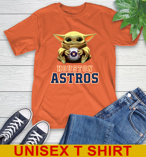 MLB Baseball Houston Astros Star Wars Baby Yoda Shirt 5