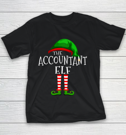 Accountant Elf Family Matching Group Christmas Gift Funny Youth T-Shirt