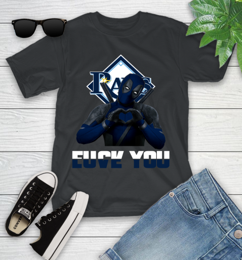 MLB Tampa Bay Rays Deadpool Love You Fuck You Baseball Sports Youth T-Shirt 1