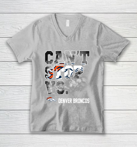 NFL Denver Broncos Can't Stop Vs V-Neck T-Shirt 3