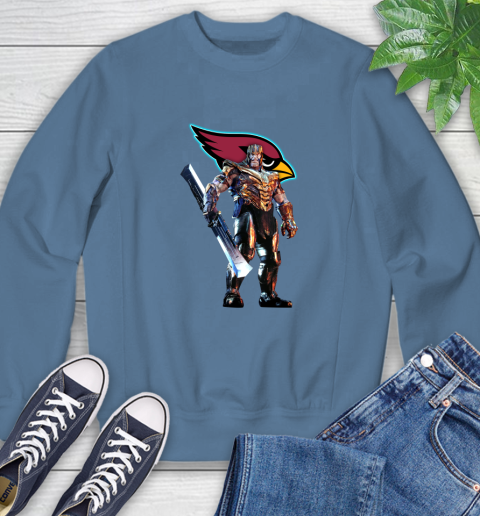 NFL Thanos Gauntlet Avengers Endgame Football Arizona Cardinals Sweatshirt 7