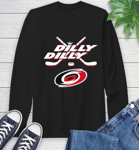 NHL Carolina Hurricanes Dilly Dilly Hockey Sports Long Sleeve T-Shirt 2