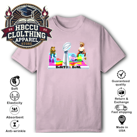 Benito Bowl Bad Bunny T-Shirt zutu benito bowl bad bunny classic t shirt 2 front light pink HBCU Clothing Apparel