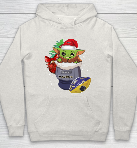 Baltimore Ravens Christmas Baby Yoda Star Wars Funny Happy NFL Hoodie 12
