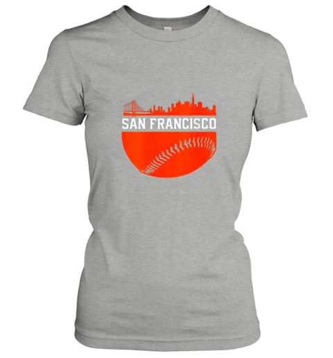 wrlq womens san francisco baseball vintage sf the city skyline gift ladies t shirt 20 front ash