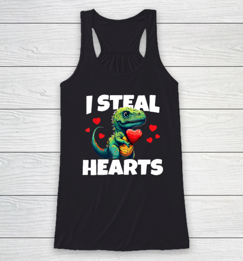 Steal Hearts Trex Dino Valentines Day Racerback Tank