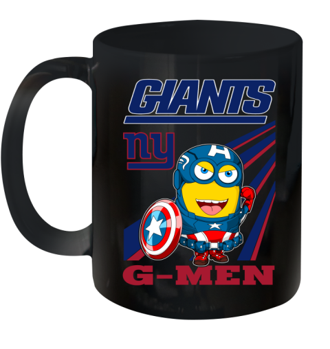 NFL Football New York Giants Captain America Marvel Avengers Minion Shirt Ceramic Mug 11oz