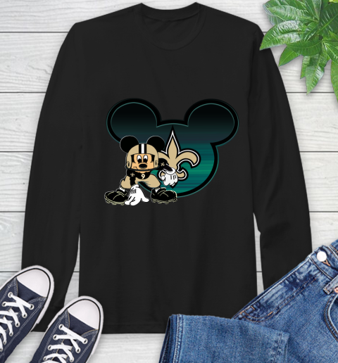 NFL New Orleans Saints Mickey Mouse Disney Football T Shirt Long Sleeve T-Shirt 2