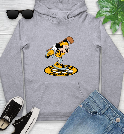NHL Hockey Boston Bruins Cheerful Mickey Disney Shirt Youth Hoodie 6