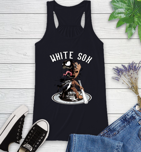 MLB Chicago White Sox Baseball Venom Groot Guardians Of The Galaxy Racerback Tank 10