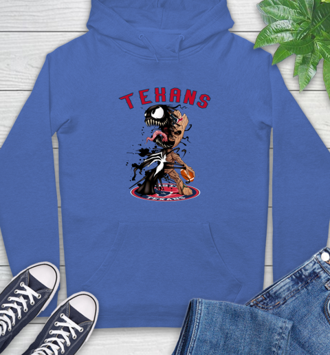 NFL Houston Texans Football Venom Groot Guardians Of The Galaxy Hoodie 9
