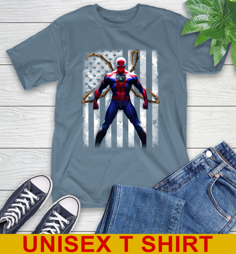 NBA Basketball Memphis Grizzlies Spider Man Avengers Marvel American Flag Shirt T-Shirt 8