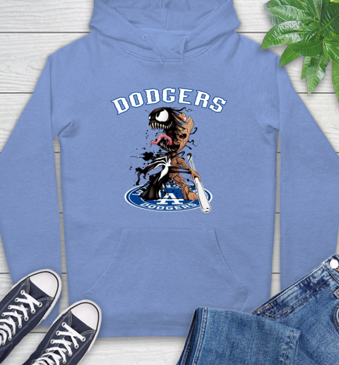 MLB Los Angeles Dodgers Baseball Venom Groot Guardians Of The Galaxy Hoodie 11
