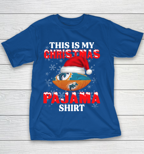Miami Dolphins This Is My Christmas Pajama Shirt NFL Youth T-Shirt 6