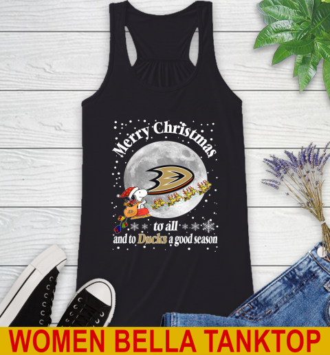 Anaheim Ducks Merry Christmas To All And To Ducks A Good Season NHL Hockey Sports Racerback Tank