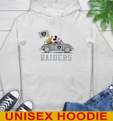 NFL Football Oakland Raiders Pluto Mickey Driving Disney Shirt Hoodie