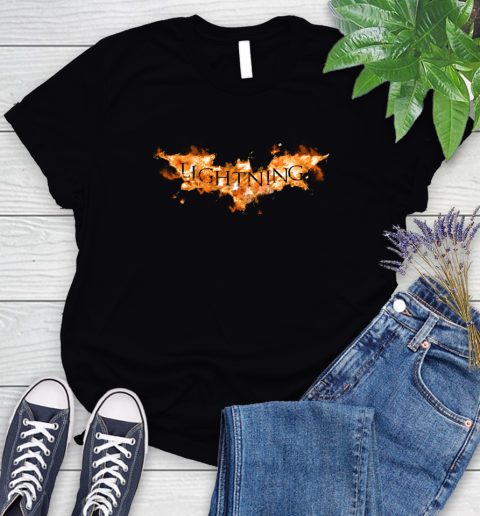 NHL Tampa Bay Lightning Batman Logo DC Hockey Sports Shirts Women's T-Shirt