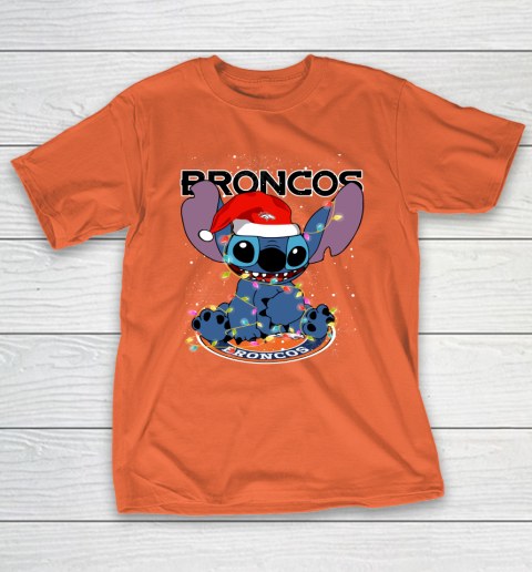 Denver Broncos NFL Football noel stitch Christmas T-Shirt 3