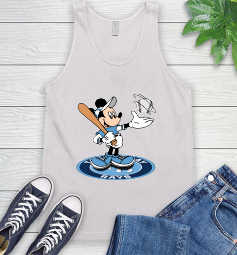 MLB Baseball Tampa Bay Rays Cheerful Mickey Disney Shirt Tank Top 2