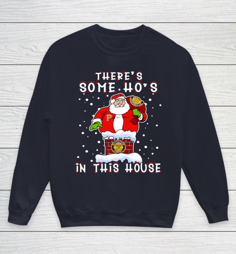 Pittsburgh Pirates Christmas There Is Some Hos In This House Santa Stuck In The Chimney MLB Youth Sweatshirt 2