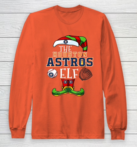 Houston Astros Christmas ELF Funny MLB Long Sleeve T-Shirt 3