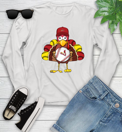 St.Louis Cardinals Turkey thanksgiving Youth Long Sleeve