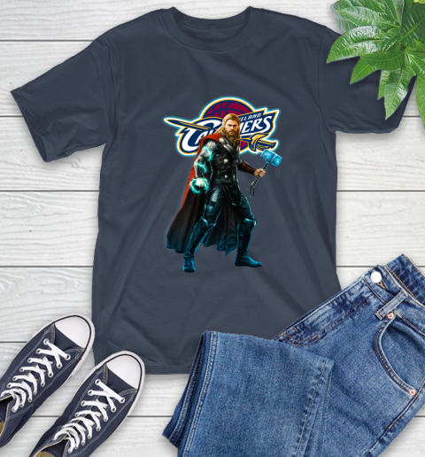 NBA Thor Avengers Endgame Basketball Cleveland Cavaliers T-Shirt 4