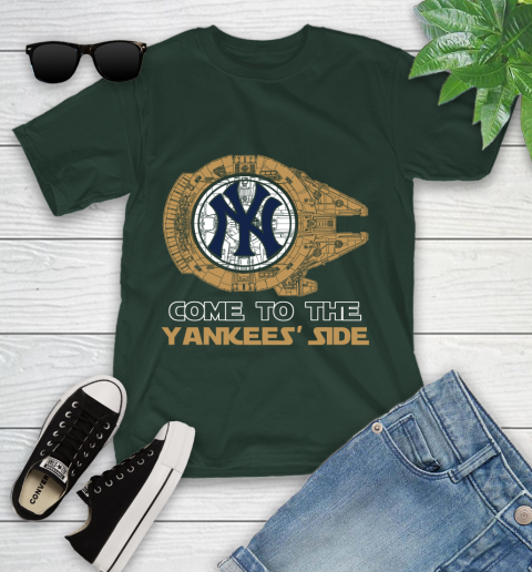 MLB Come To The New York Yankees Sox Side Star Wars Baseball Sports Youth T-Shirt 5