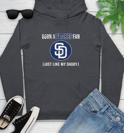 MLB Baseball San Diego Padres Loyal Fan Just Like My Daddy Shirt Youth Hoodie 8