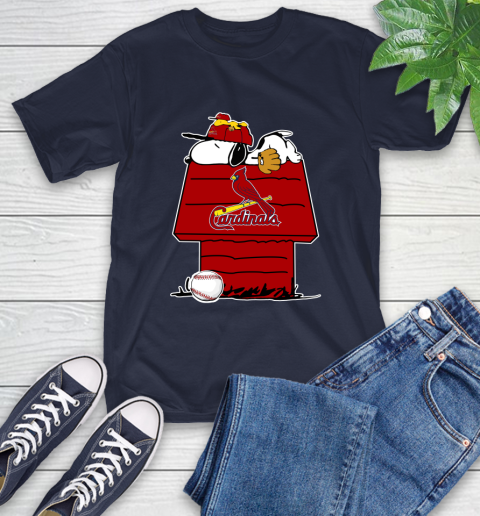 MLB St.Louis Cardinals Snoopy Woodstock The Peanuts Movie Baseball T Shirt T-Shirt 4