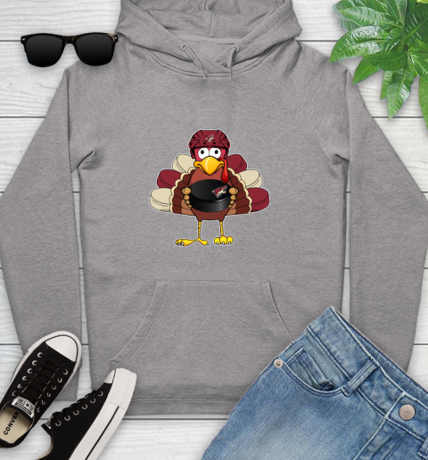 Arizona Coyotes Turkey Thanksgiving Day Youth Hoodie 6