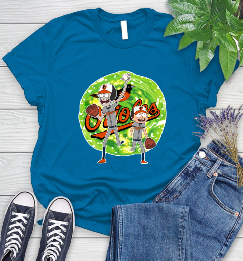 MLB Baltimore Orioles Rick And Morty Baseball Sports Women's T-Shirt 7