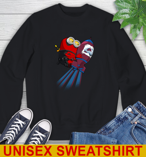 NHL Hockey Colorado Avalanche Deadpool Minion Marvel Shirt Sweatshirt