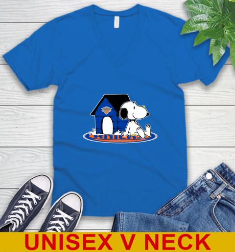 NBA Basketball New York Knicks Snoopy The Peanuts Movie Shirt V-Neck T-Shirt 6