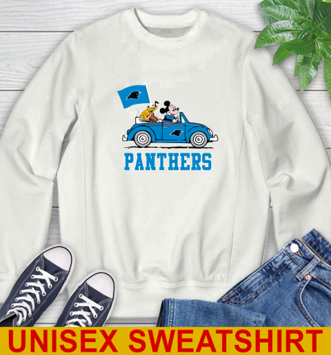 NFL Football Carolina Panthers Pluto Mickey Driving Disney Shirt Sweatshirt