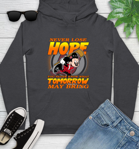 New Jersey Devils NHL Hockey ootball Mickey Disney Never Lose Hope Youth Hoodie 8