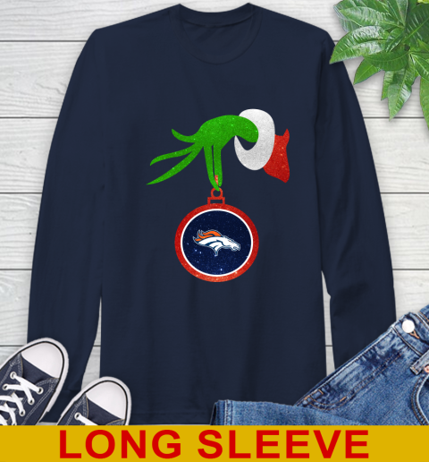 Denver Broncos Grinch Merry Christmas NFL Football Long Sleeve T-Shirt 4