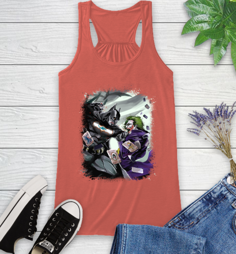 Miami Dolphins NFL Football Batman Fighting Joker DC Comics Racerback Tank 4