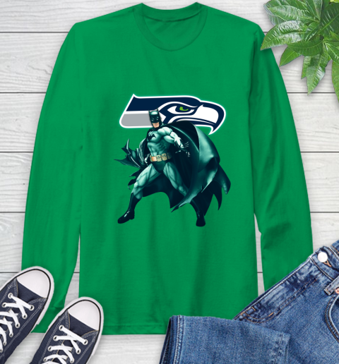 NFL Batman Football Sports Seattle Seahawks Long Sleeve T-Shirt 7