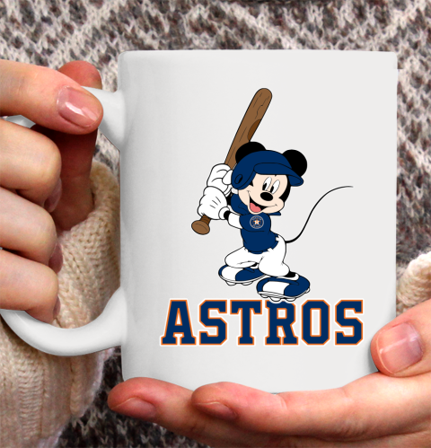 MLB Baseball Houston Astros Cheerful Mickey Mouse Shirt Ceramic Mug 11oz 2