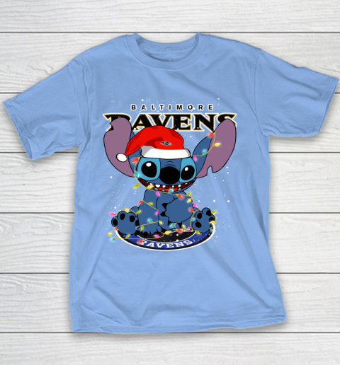 Baltimore Ravens NFL Football noel stitch Christmas Youth T-Shirt 7