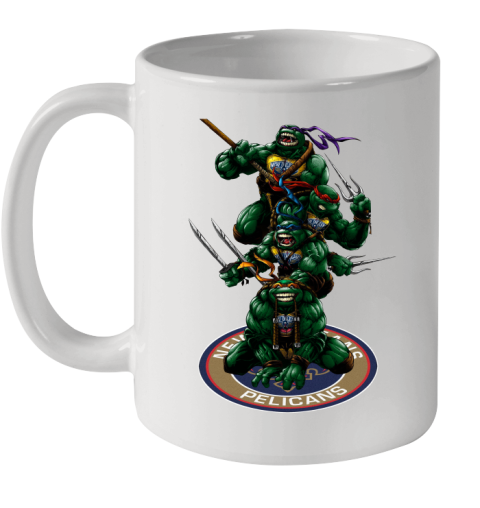 NBA Basketball New Orleans Pelicans Teenage Mutant Ninja Turtles Shirt Ceramic Mug 11oz