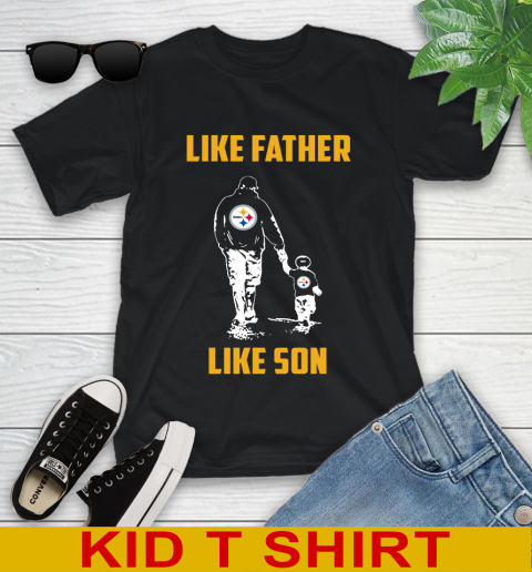 Pittsburgh Steelers NFL Football Like Father Like Son Sports Youth T-Shirt