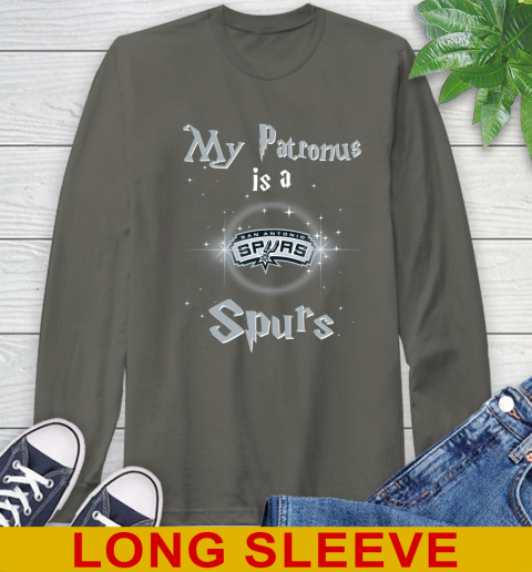 NBA Basketball Harry Potter My Patronus Is A San Antonio Spurs Long Sleeve T-Shirt 10