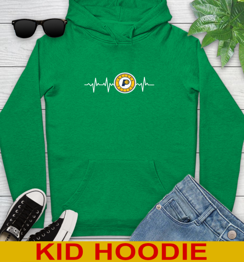 Indiana Pacers NBA Basketball Heart Beat Shirt Youth Hoodie 8