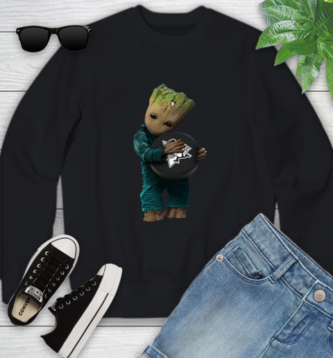 NHL Groot Guardians Of The Galaxy Hockey Sports Pittsburgh Penguins Youth Sweatshirt 2