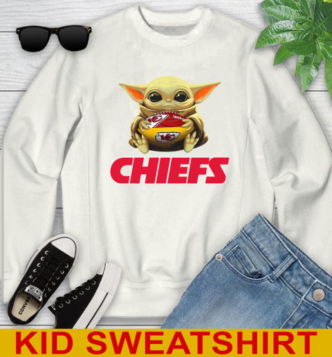 NFL Football Kansas City Chiefs Baby Yoda Star Wars Shirt Youth Sweatshirt