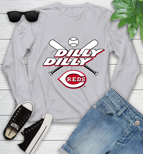 MLB Cincinnati Reds Dilly Dilly Baseball Sports Youth Long Sleeve 5